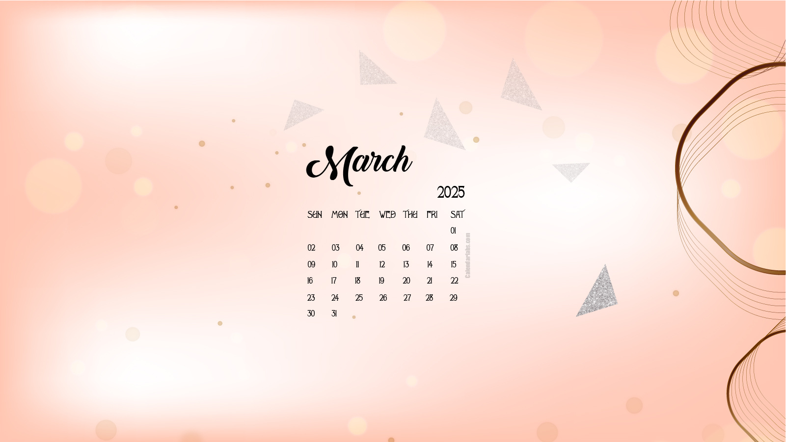 March 2025 Desktop Wallpaper Calendar - Calendarlabs intended for March 2025 Calendar Wallpaper