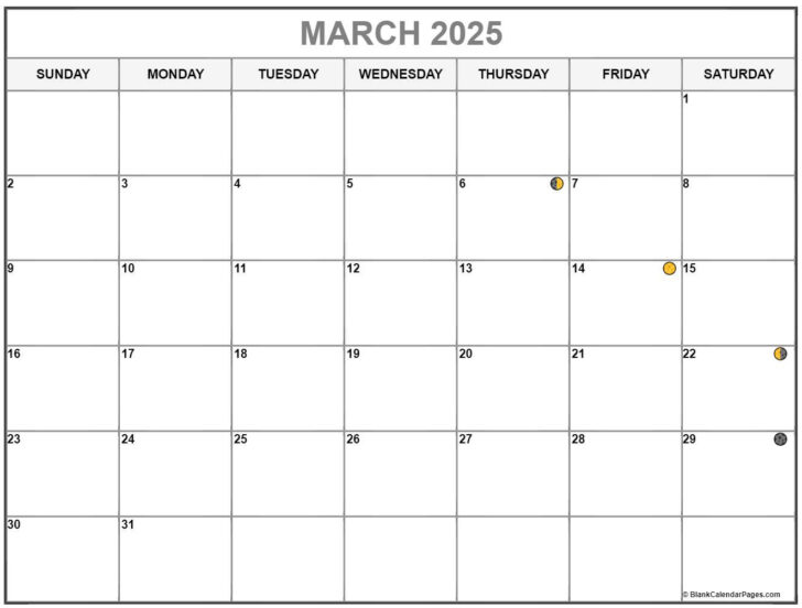 Lunar Calendar March 2025