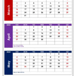 March To May 2025 Calendar Printable Pdf | Three Months Calendar For March April May 2025 Calendar