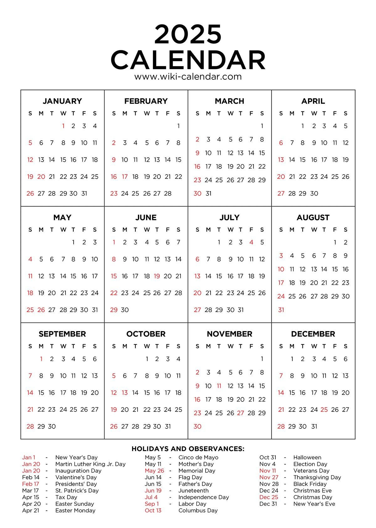 Year 2025 Calendar Printable - Wiki Calendarwiki Calendar - Issuu throughout Wiki Calendar March 2025